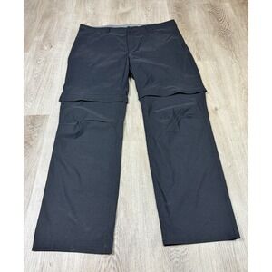 Eddie Bauer Convertible Hiking Pants Mens Black Outdoor Travel Casual 40x32